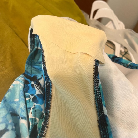 Magicsuit Woman’s one piece swimsuit-blue shades pattern-shirred front-size 8 - Picture 9 of 12